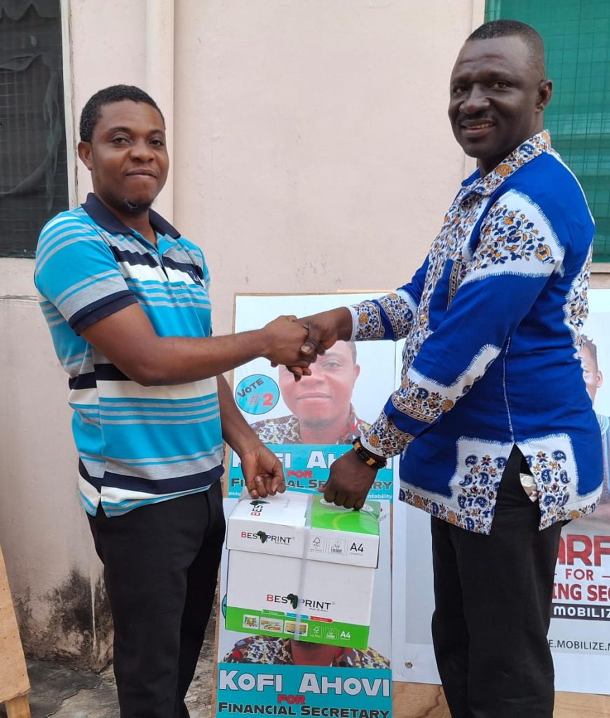 Aspiring Financial Secretary Donates Office Supplies to PRINPAG Secretariat